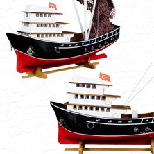 Ayhan Kotra Karadeniz Balıkçı, Ahşap Maket Gemi, Model Kotra, Yat Gemi ve Tekne Modeli, El Yapımı Ev, Ofis Hediye ve Aksesuar