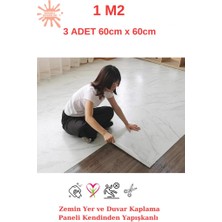 Colored Floor 1 m2 3 Adet 60 x 60 cm Floor Yapışkanlı Zemin ve Duvar Kaplama Paneli - Arkası Kauçuklu Pvc 6216