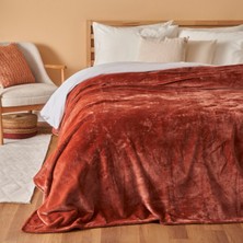 Shelly Wellsoft Çift Kişilik Battaniye Kiremit (200X220 Cm)