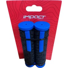 Impact Ge-38 Bisiklet Gidon Silikon Elcik - Siyah-Mavi