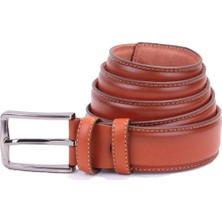 Dagoster DMK26-306DG Açık Taba 3,5 cm Hakiki Deri Erkek Kemer