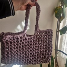 Iplik Çanta, Veronika Çantası, Tığ Işi Omuz Çantası, Örgü File Çanta, Çanta El Yapımı
