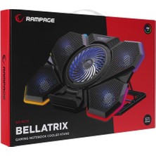 Addison Rampage AD-RC13 Bellatrıx Siyah 5 Fan 2 USB Rgb Işıklı 15"-17" Notebook Soğutucu Stand