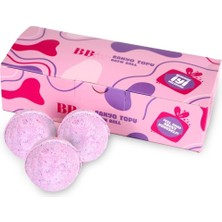 BB Bath Box Banyo Topu 3'lü ve Nem Bombası - Jakuzi Küvet Manikür Topu - Banyo Bombası Seti - Dev Boy - Gül 130 gr