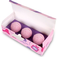 BB Bath Box Banyo Topu 3'lü ve Nem Bombası - Jakuzi Küvet Manikür Topu - Banyo Bombası Seti - Dev Boy - Gül 130 gr