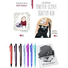Martıya Uçmayı Öğreten Kedi ve Mor Benekli 2'li Set + Hediyeli