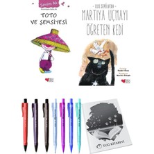 Martıya Uçmayı Öğreten Kedi ve Toto ve Şemsiyesi 2'li Set + Hediyeli