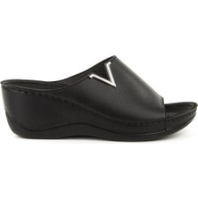 Muya Perla Anatomik Taban Dört Mevsim Kadın Terlik - Siyah - 37