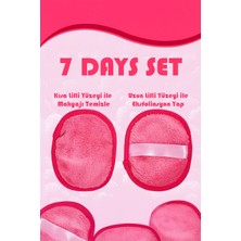 TAYMADA Makyaj ve Yüz Temizleyici - Sadece Su Ile Makyaj Temizleme - Pink Ped -7li Pembe Ped Set