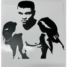 Ada Tasarım Ünlü Boksör Muhammed Ali Etiket Sticker Vinil Çıkartma