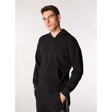 Skechers M Essential Full Zip Hoodie Sweatshirt Erkek Siyah Sweatshirt S242112-001