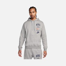 Nike Sportswear Club Fleece 'stacked Graphics' Pullover Hoodie Erkek Polarlı Kapüşonlu Sweatshirt FN2634