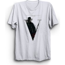V For Vendetta, Letter V, Mask, Film,   Pamuk Tişört
