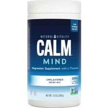 Natural Vitality Calm Mind Magnesium Citrate + L-Theanine Powder Unflavored 12 Oz 339 gr