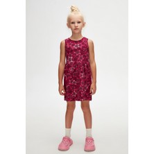 Pointing Stars Kız Çocuk Desen Kolsuz Elbise