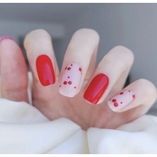 Nailos Cherry Lady Nail Art Jel Tırnaklar, 20 Adet (2 Kullanım)