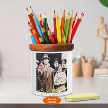 Asilmeydan Sabiha Gökçen Mustafa Kemal Atatürk Ahşap Seramik Kalemlik - 104