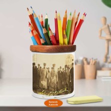 Asilmeydan Kalpaklı Mustafa Kemal Atatürk Ahşap Seramik Kalemlik-683