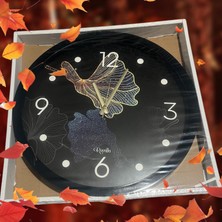 Revello Gece Mavisi   Duvar Saati Şık Tasarım   40x40cm  Revello Saat