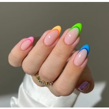 Nailos Colorful French Jel Tırnak, 20 Adet (2 Kullanım)