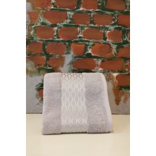 Özdilek Elissa Pamuk Havlu 10 Adet Pembe Beyaz Krem Taş Gri Modern Desenli Yüz Havlusu