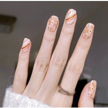 Nailos Gingerbread Man Nail Art Jel Tırnak 20 Adet (2 Kullanım)