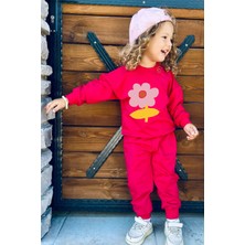 Mevsimlik Kız Bebek Çiçek Baskılı Bebek Eşofman Takımı