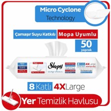 Just Cheap Store Nessiworld Sleepy Yer Temizlik Havlusu Mop Uyumlu 50 Adet Çamaşır Suyu