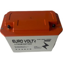 Eurovolt-Lifepo4 Akü 12.8V 100AH Lityum Akü