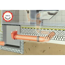 Dallmer DN200'lük atık pis su rögar klapesi - şebeke kanalizasyon rogar foseptikten binaya fare, koku, haşere geçişini önleyici, fare kemirmesine dayanıklı paslanmaz çelik klapeli çalparalı