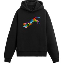 Colermi Atlayış Kedi Tasarımı Doğum Günü Hediyesi Hoodie Sweatshirt Kapşonlu
