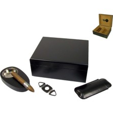 Angelo Hediye Humidor Set Black