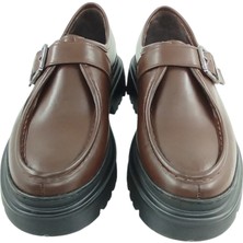 Oneka Shoes 20241308T2121 Erkek Günlük Tokalı  Kahverengi Antik