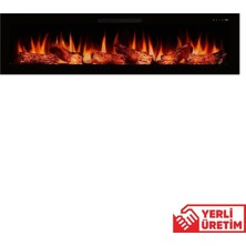 Zaya Masta 160 Cam Çerçeveli Elektrikli Şömine - Isıtıcısız, Sınırsız Renkli (Rgb), Kumandalı