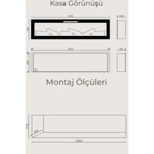 Zaya Masta 160 Cam Çerçeveli Elektrikli Şömine - Isıtıcısız, Sınırsız Renkli (Rgb), Kumandalı