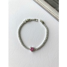 Atelier Deep 3 mm Pembe Kalpli Su Yolu Bileklik