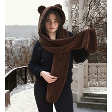 Özgüner Oyuncak Legosh Kapşonlu Welsoft Peluş Bere - Atkılı - Polar Boyunluk Şalı - Rüzgar Geçirmez Kulaklı