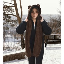 Özgüner Oyuncak Legosh Kapşonlu Welsoft Peluş Bere - Atkılı - Polar Boyunluk Şalı - Rüzgar Geçirmez Kulaklı