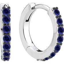 Sirius Pırlanta Safir Taşlı Helios Halka Küpe 0447E0016