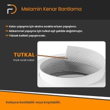 Furndiy Beyaz Melamin Tutkallı Kenar Bandı 20 mm x 10 mt