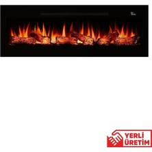 Zaya Pagla 160 Cam Çerçeveli Elektrikli Şömine - Isıtıcılı, Sınırsız Renkli (Rgb), Kumandalı