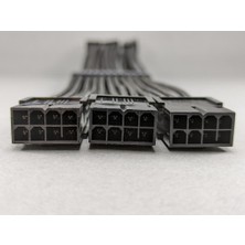 MM Rtx 8+8+8 Pin VGA (E.kartı) Uzatma - Kırmızı Sleeved