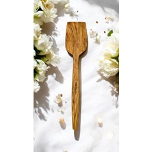 F&S WoodArt Edremit Zeytin Ağacı Doğal Ahşap El Yapımı Spatula Servis 28 cm