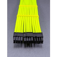 MM Rtx 8+8+8 Pin VGA (E.kartı) Uzatma - Uv Sarı Sleeved