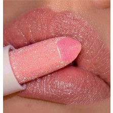 Natural Pembe Renk Kalıcı Parlak Simli Ruj Glitter Waterproof Matte Luxury Lipstick