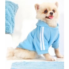 Kemique Baby Blue Adidog Kapşonlu Sweatshirt Köpek Kazağı