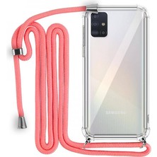 Piyasa Sepeti Samsung Galaxy A51 Boyun Askılı Şeffaf Tank Kılıf