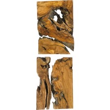 F&S WoodArt 2 Set -Zeytin Ağacı Ham Tabla - Hobi Epoksi Döküm 40X27 cm 2/3/4 Parçalı Setler - Kendin Yap!