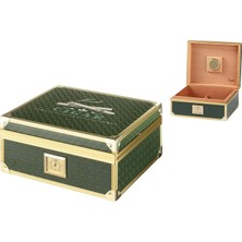 Angelo Metal Kaplama Alu Green Humidor 40 Lık