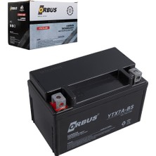 Orbus YTX7A-BS 12V 7A Motosiklet Aküsü (152 x 88 x 98 Mm) (2.5kg)